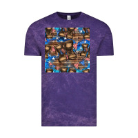 Cloud Purple 4th of juky veteran boots seamless pattern Vintage Tee - HRA Design Shop