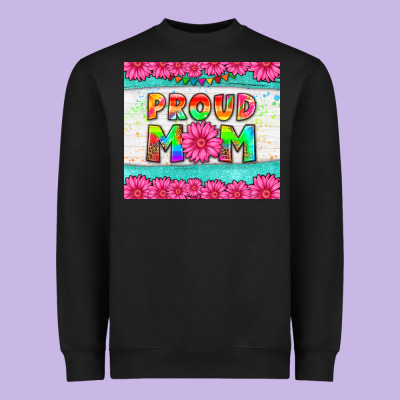 Proud Mom Heavyweight Sweatshirt Designed By Hra Design Shop