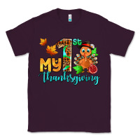 Plum my first thanksgiving with turkey Classic Tee - AdoDesignShop