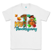 White my first thanksgiving with turkey Classic Tee - AdoDesignShop