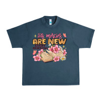 Midnight Navy his mercies are new every morning lamentations 3 2 Urban Heavy Tee - JahusDesignShop