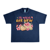 Navy his mercies are new every morning lamentations 3 2 Urban Heavy Tee - JahusDesignShop