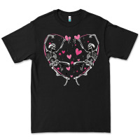 Black valentines day skeleton Premium Tee - MaliasSmallBusiness
