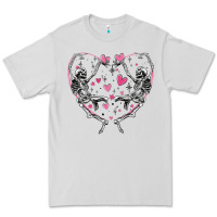Dove Grey valentines day skeleton Premium Tee - MaliasSmallBusiness