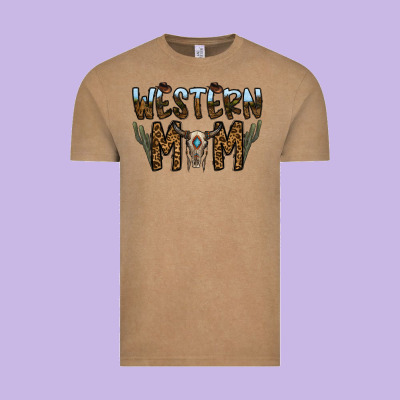 Western Mom Vintage Tee Designed By Cowhidedigitalart
