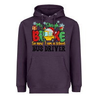 Plum my sleigh broke so now i am a school bus driver Heavyweight Hoodie - MaliasSmallBusiness