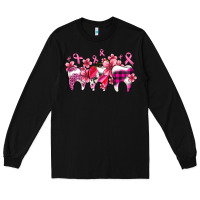 Black cancer ribbon with teeth Long Sleeve Tee - AdoDesignShop