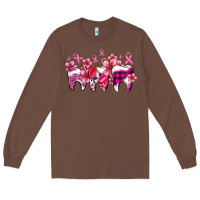 Chestnut cancer ribbon with teeth Long Sleeve Tee - AdoDesignShop