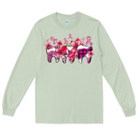 Matcha cancer ribbon with teeth Long Sleeve Tee - AdoDesignShop
