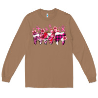 Toasted Coconut cancer ribbon with teeth Long Sleeve Tee - AdoDesignShop