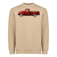 Mushroom western red truck right side view Heavyweight Sweatshirt - FaDigitalArtStudio