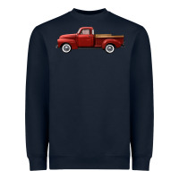 Western Red Truck Right Side View Heavyweight Sweatshirt | Teevron