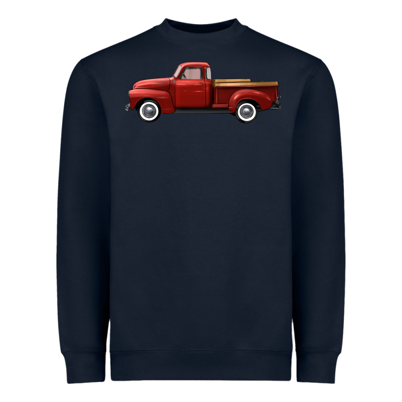 Western Red Truck Right Side View Heavyweight Sweatshirt by FaDigitalArtStudio | Teevron