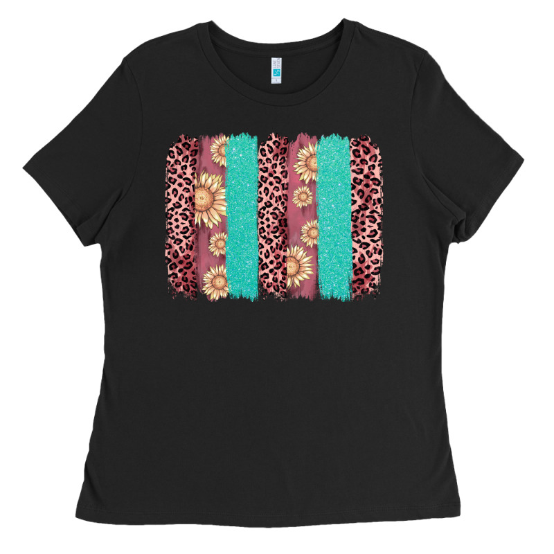 Valentine's Day Floral Leopard Brushstroke Ladies Tee by AdoDesignShop | Teevron
