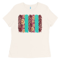 Bone valentine's day floral leopard brushstroke Ladies Tee - AdoDesignShop