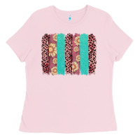 Bubblegum Pink valentine's day floral leopard brushstroke Ladies Tee - AdoDesignShop
