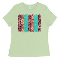 Matcha valentine's day floral leopard brushstroke Ladies Tee - AdoDesignShop