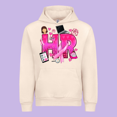 Breast Cancer Hr Human Resources Urban Hoodie Designed By Texasbilliewilder