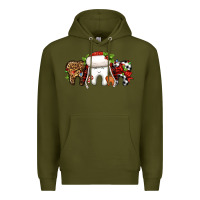 Army Green Christmas teeth dentist Premium Hoodie - Jasminsmagicworld