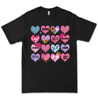 Black valentines candy hearts Premium Tee - MaliasSmallBusiness
