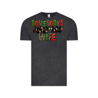 Vintage Black Somebody's Jolly Ass Wife Vintage Tee - FaDigitalArtStudio