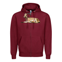 Burgundy Spanish Goat Zipper Hoodie - LillyAllenDesigns