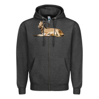 Charcoal Heather Spanish Goat Zipper Hoodie - LillyAllenDesigns