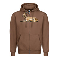 Chestnut Spanish Goat Zipper Hoodie - LillyAllenDesigns