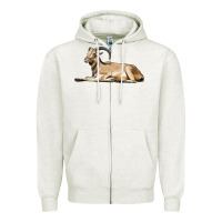 Oatmeal Heather Spanish Goat Zipper Hoodie - LillyAllenDesigns