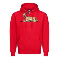 Red Spanish Goat Zipper Hoodie - LillyAllenDesigns