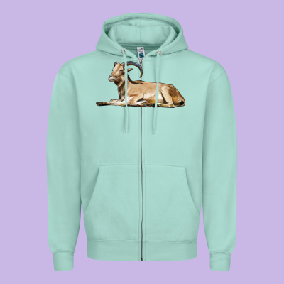 Spanish Goat Zipper Hoodie Designed By Lillyallendesigns
