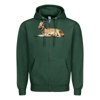 Sports Green Spanish Goat Zipper Hoodie - LillyAllenDesigns