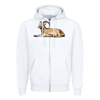 White Spanish Goat Zipper Hoodie - LillyAllenDesigns