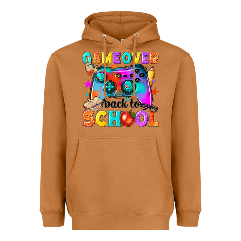 Game Over Back To School Heavyweight Hoodie by NancyCooperArtShop | Teevron