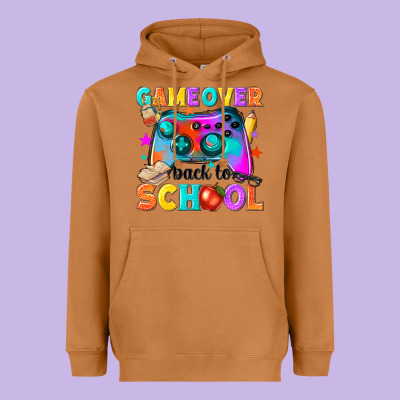 Game Over Back To School Heavyweight Hoodie Designed By Nancycooperartshop