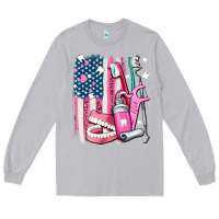 Moon Dust American flag and dental elements with teeth Long Sleeve Tee - AdoDesignShop
