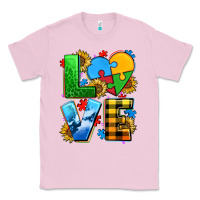 Bubblegum Pink love with heart sunflower Classic Tee - AdoDesignShop