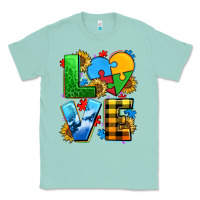 Seafoam love with heart sunflower Classic Tee - AdoDesignShop
