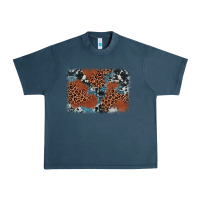 Midnight Navy leopard cowhide background Urban Heavy Tee - BarkalooDesign