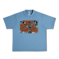 Pebble Blue leopard cowhide background Urban Heavy Tee - BarkalooDesign