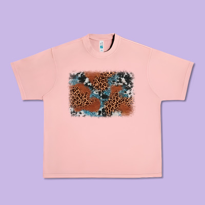 Leopard Cowhide Background Urban Heavy Tee Designed By Barkaloodesign