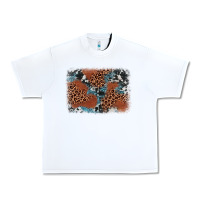White leopard cowhide background Urban Heavy Tee - BarkalooDesign