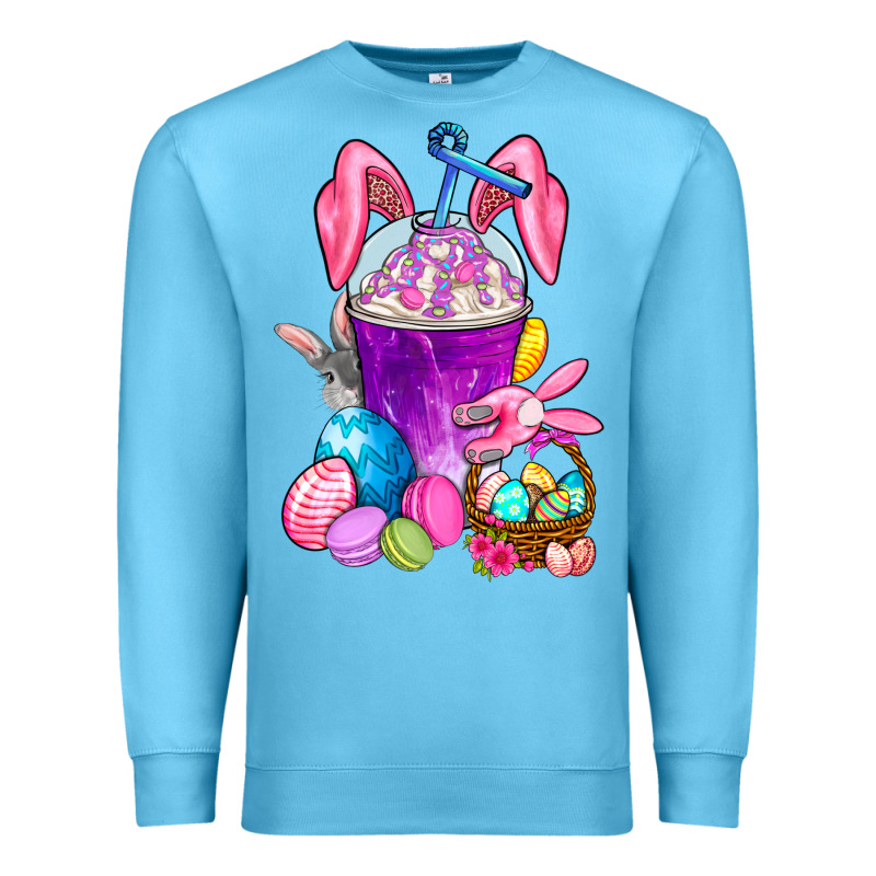 Happy Easter Coffee Cup Premium Sweatshirt by NancyCooperArtShop | Teevron
