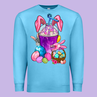 Happy Easter Coffee Cup Premium Sweatshirt Designed By Nancycooperartshop