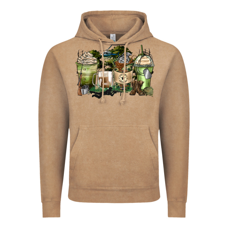 Veteran Coffee Cups Vintage Hoodie by Zillion Design Studio | Teevron
