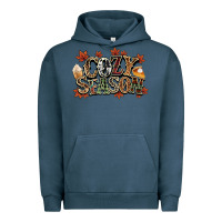 Pigment Midnight Navy Cozy season Fall Urban Hoodie - NancyCooperArtShop