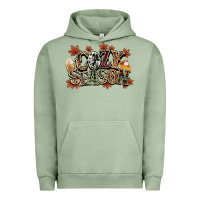 Pigment Oil Green Cozy season Fall Urban Hoodie - NancyCooperArtShop
