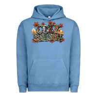 Pigment Pebble Blue Cozy season Fall Urban Hoodie - NancyCooperArtShop