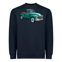 Navy western truck 34 view Heavyweight Sweatshirt - FaDigitalArtStudio