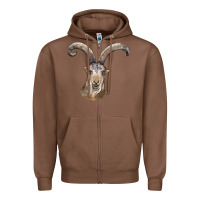 Chestnut spanish goat face Zipper Hoodie - LillyAllenDesigns